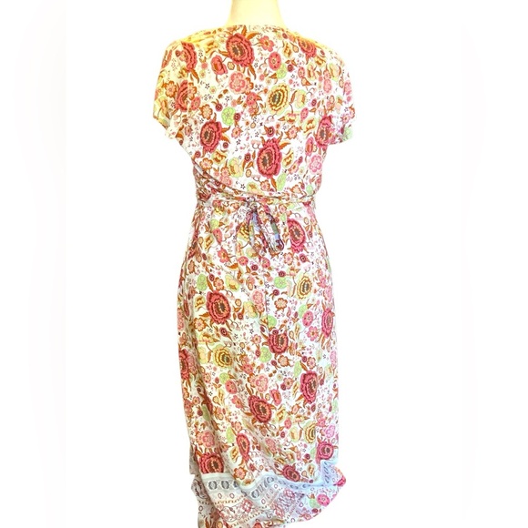 COPY - Prettygarden Floral Chinoisserie Print Wrap Maxi Dress EUC - Picture 4 of 6